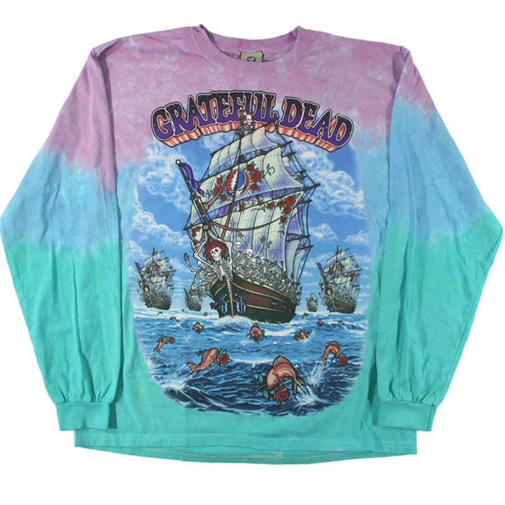 Grateful Dead Ship Of Fools Long Sleeve Tye Dye Long Sleeve Shirt NEW